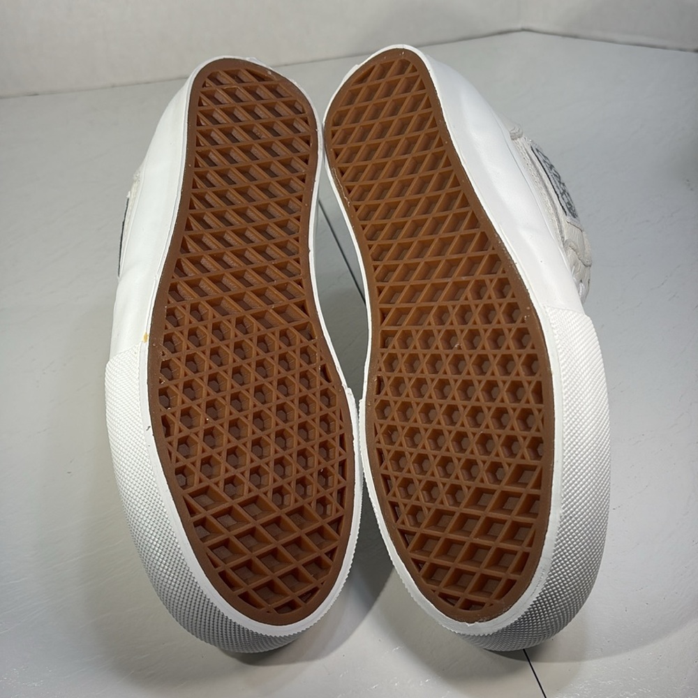 NWT Vans Skate Half Cab White Leather with Suede Trim Women’s 6.5 - Picture 9 of 10